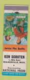 Matchbook Cover - Ken Scouten National Press Matches Walkerville MI