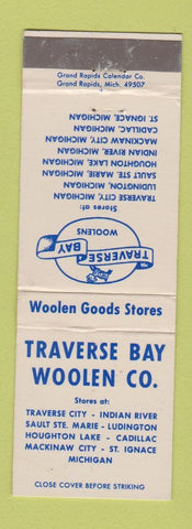 Matchbook Cover - Traverse City Bay Woolen Company Ludington Cadillac MI