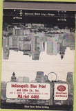 Matchbook Cover - Indianapolis Blue Print Litho Co IN 40 Strike