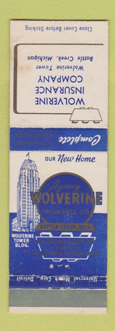Matchbook Cover - Wolverine Insurance Battle Creek MI WEAR