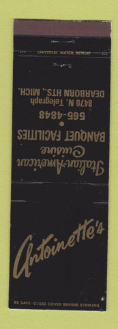 Matchbook Cover - Antoinette's Dearborn Heights MI