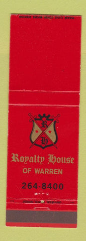 Matchbook Cover - Royalty House of Warren MI