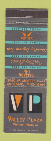 Matchbook Cover - Valley Plaza Ramada Inn bowling Midland MI WEAR