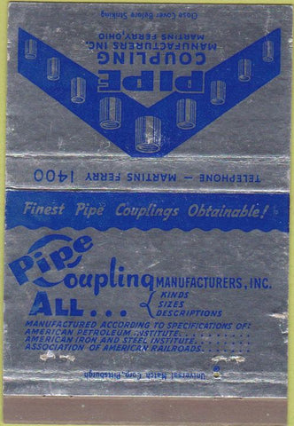 Matchbook Cover - Pipe Coupling Manufacturers Martins Ferry OH 40 Strike