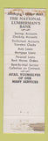 Matchbook Cover - National Lumberman's Bank Muskegon MI WORN