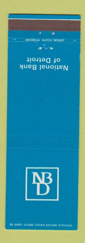 Matchbook Cover - National Bank of Detroit MI