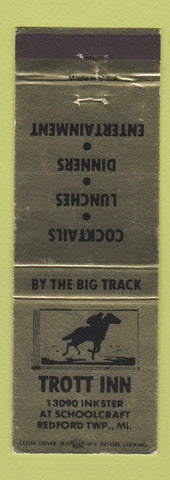 Matchbook Cover - Trott Inn Redford Township MI