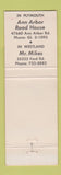 Matchbook Cover - Ginopolis' Restaurant Pizza Italian Redford MI