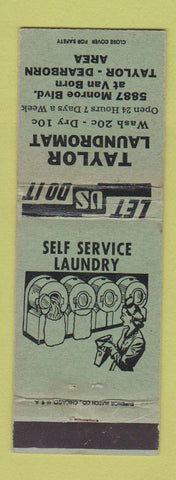 Matchbook Cover - Taylor Laundromat Taylor Dearborn MI