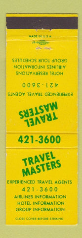 Matchbook Cover - Travel Masters Travel Agency Livonia MI