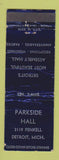 Matchbook Cover - Parkside Hall Detroit MI WORN