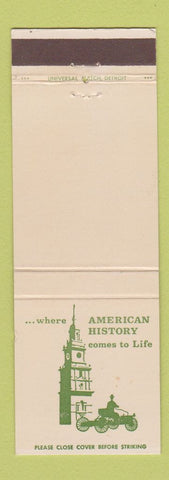Matchbook Cover - Greenfield Village Dearborn MI Henry Ford Museum