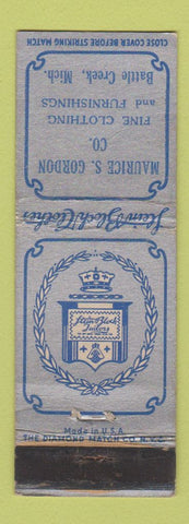 Matchbook Cover - Maurice Gordon Stein Bloch Clothes Battle Creek MI WEAR