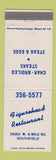 Matchbook Cover - Figurehead Restaurant Southfield MI