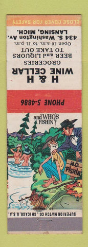 Matchbook Cover - H&H Wine Cellar Lansing MI hillbilly