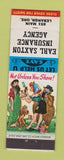 Matchbook Cover - Earl Saxton Insurance Lebanon OR hillbilly
