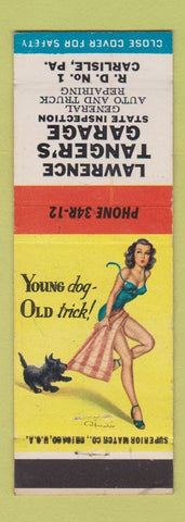 Matchbook Cover - Lawrence Tanger's Garage Carlisle PA pinup