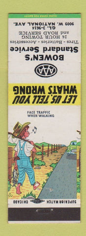 Matchbook Cover - Bowen's Standard oil gas