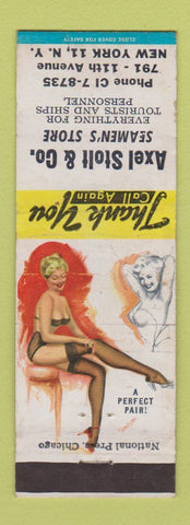 Matchbook Cover - Axel Stolt Seamen's Store New York City pinup