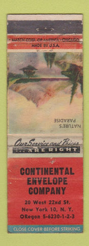Matchbook Cover - Continental Envelope Company New York City WORN