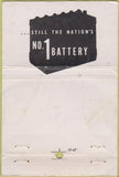 Matchbook Cover - Delo Batteries Rowley Fort Lauderdale FL WORN 40 Stick