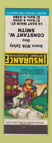 Matchbook Cover - Constant Smith Insurance CA El Gato?