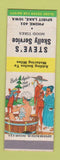 Matchbook Cover - Steve's Skelly oil gas Hood Tires Spirit Lake IA hillbilly