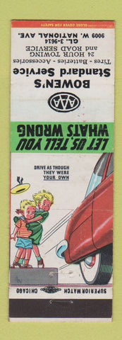 Matchbook Cover - Bowen's Standard oil gas