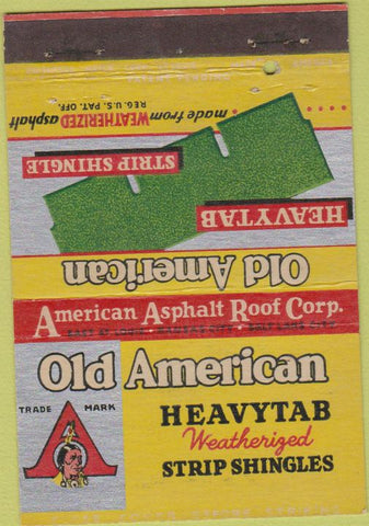 Matchbook Cover - Old American Strip Shingles East St Louis MO 40 Strike