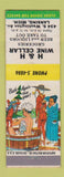 Matchbook Cover - H&H Wine Cellar Lansing MI hillbilly