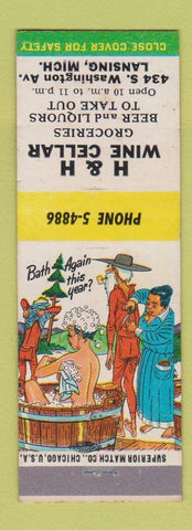 Matchbook Cover - H&H Wine Cellar Lansing MI hillbilly