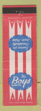 Matchbook Cover - The Boys Markets Grocery CA?