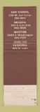 Matchbook Cover - Steak Corral San Gabriel Arcadia Whittier Pasadena CA