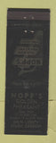 Matchbook Cover - Nopp's Golden Pheasant Salem OR