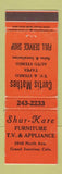 Matchbook Cover - Shur Kare Furniture TV Appliance Grand Junction Colorado