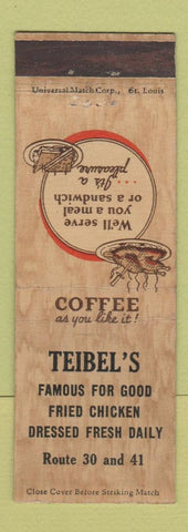 Matchbook Cover - Teibel's Restaurant