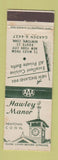 Matchbook Cover - Hawley Manor Newtown CT