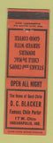 Matchbook Cover - DC Blacker Chile Parlor Indianapolis IN