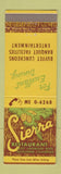 Matchbook Cover - Sierra Restaurant Bellflower CA