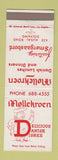 Matchbook Cover - Mollekroen Danish Restaurant Solvang CA