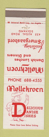 Matchbook Cover - Mollekroen Danish Restaurant Solvang CA