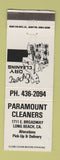 Matchbook Cover - Paramount Cleaners Long Beach CA