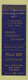 Matchbook Cover - Villa Rey Smorgasbord Long Beach CA