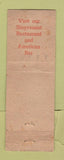 Matchbook Cover - Victoria Hotel Amsterdam WORN