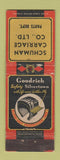 Matchbook Cover - Goodrich Silvertown Shuman Carriage Parts Dept WEAR
