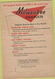 Matchbook Cover - Milwaukee Chaplet Manufacturing WI 40 Strike