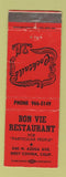 Matchbook Cover - Bon Vie Restaurant West Covina CA WEAR