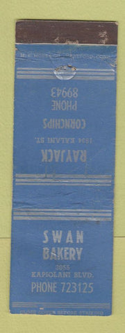Matchbook Cover - Swan Bakery Rayjack Corn Chips Honolulu Hawaii WEAR