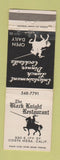 Matchbook Cover - Black Knight Restaurant Costa Mesa CA