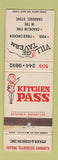 Matchbook Cover Village Tavern Kitchen Pass Fried Chicken Airway Heights WA WEAR